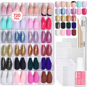Beetles Prism Pop press-on nails in glossy color close-up for quick at-home glam