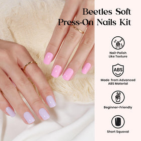 Beetles Prism Pop short square nails close-up show durable daily wear