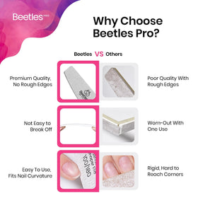 Beetles Pro nail file care tip: avoid long soaks in disinfectants.