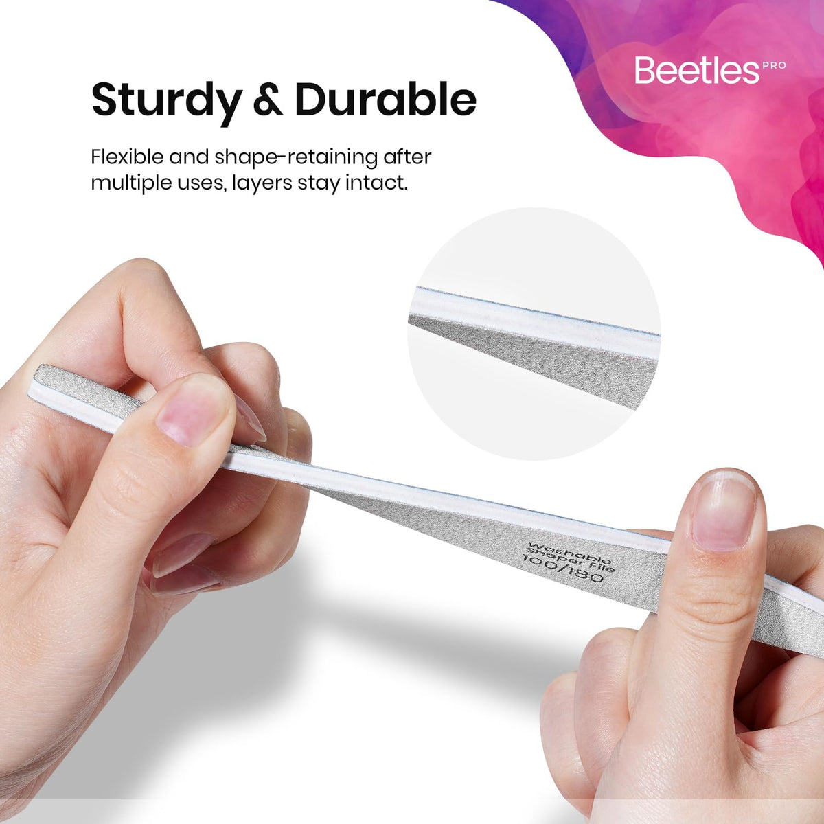 Beetles Pro nail file suitable for both DIY and salon use.