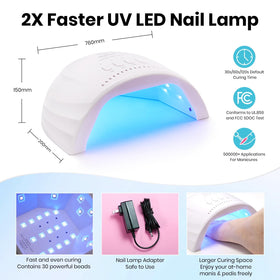 Beetles Professional Nail Lamp with automatic sensor for energy-saving curing.
