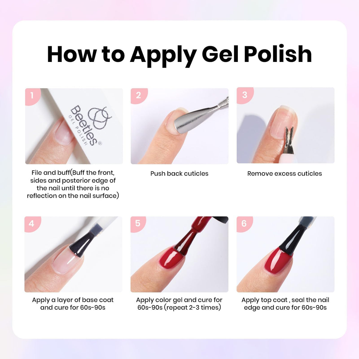 Beetles professional nail lamp with auto-sensor for even curing