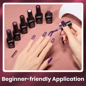 Beetles Purple Gel Nail Polish durability shines up to 28 days with prep.