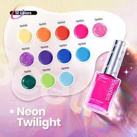 Beetles neon bottles gleam with glossy finish and full-coverage pigments