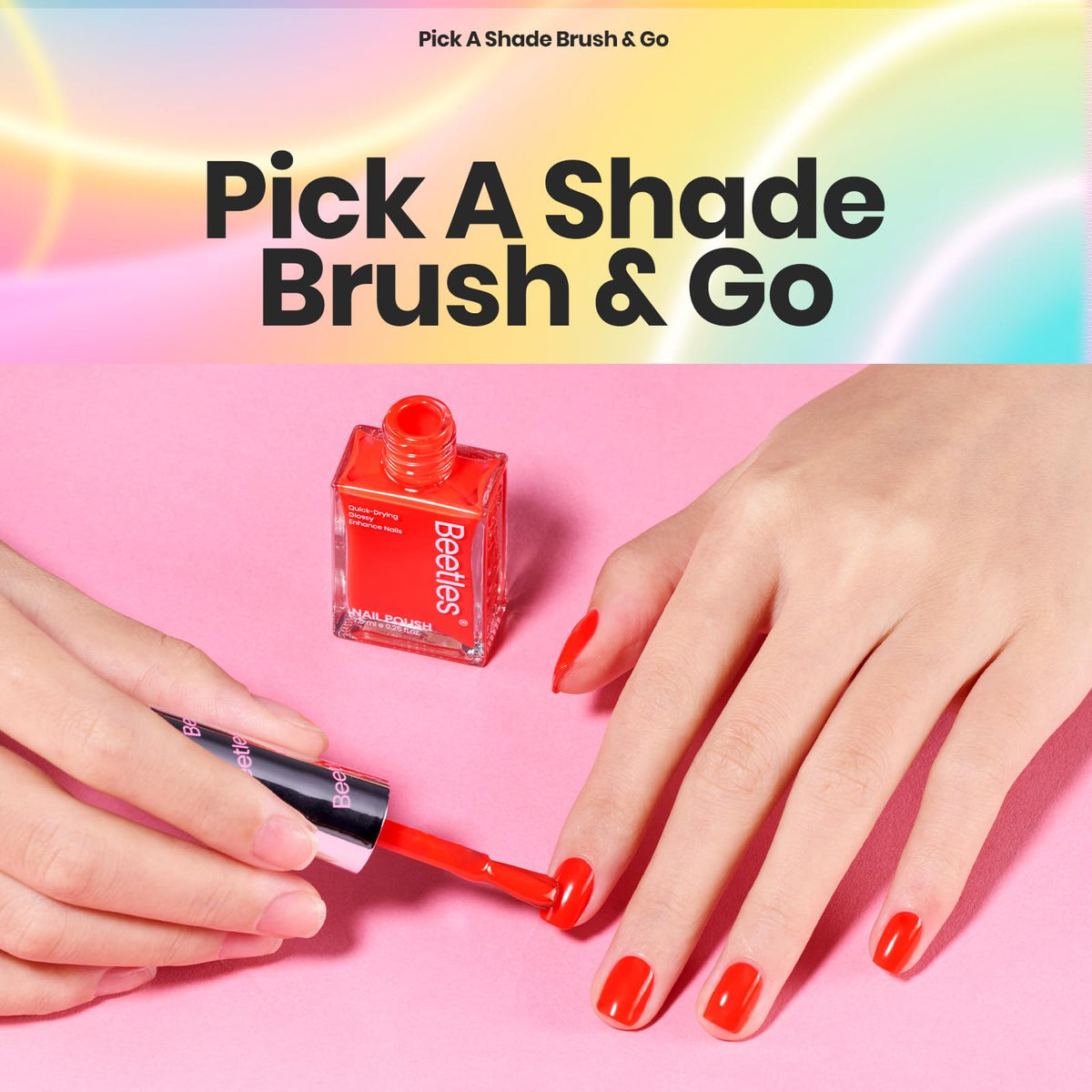 Beetles brush applicator pictured for smooth, precise color application