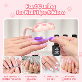 Rechargeable and cordless for flexible manicure sessions.