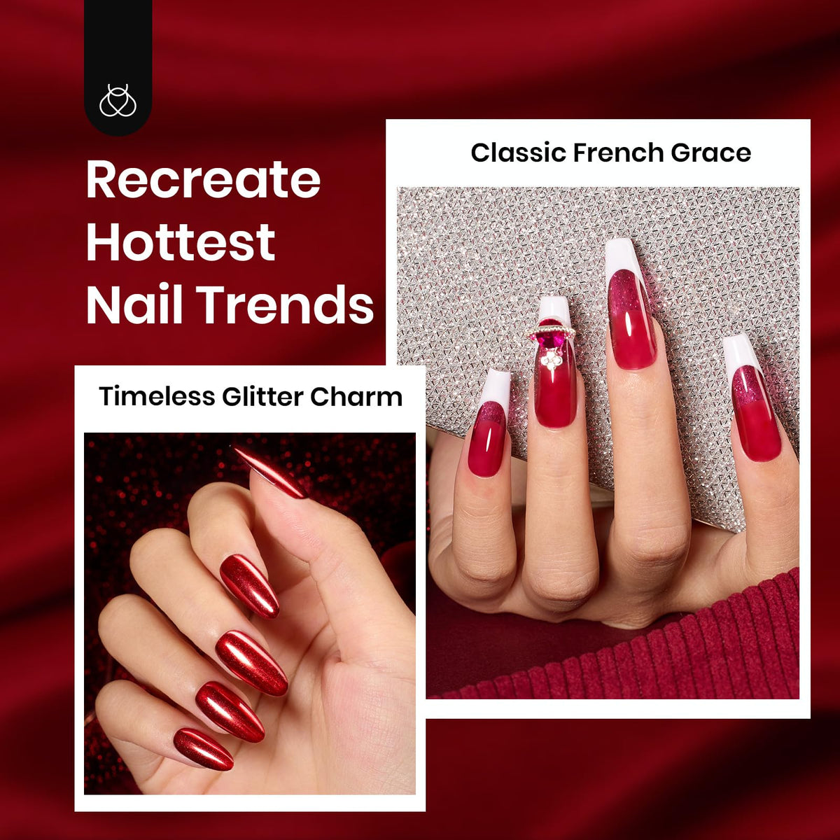 Beetles Red Revival burgundy swatch showing glossy finish