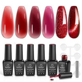 Beetles Red Revival soak‑off gel polish easy removal with remover
