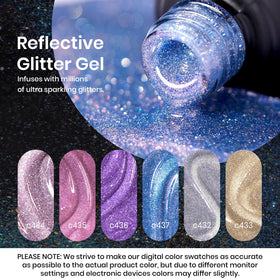 Beetles Reflective Glitter Gel Nail Polish Rose Pink shade adds elegant shimmer
