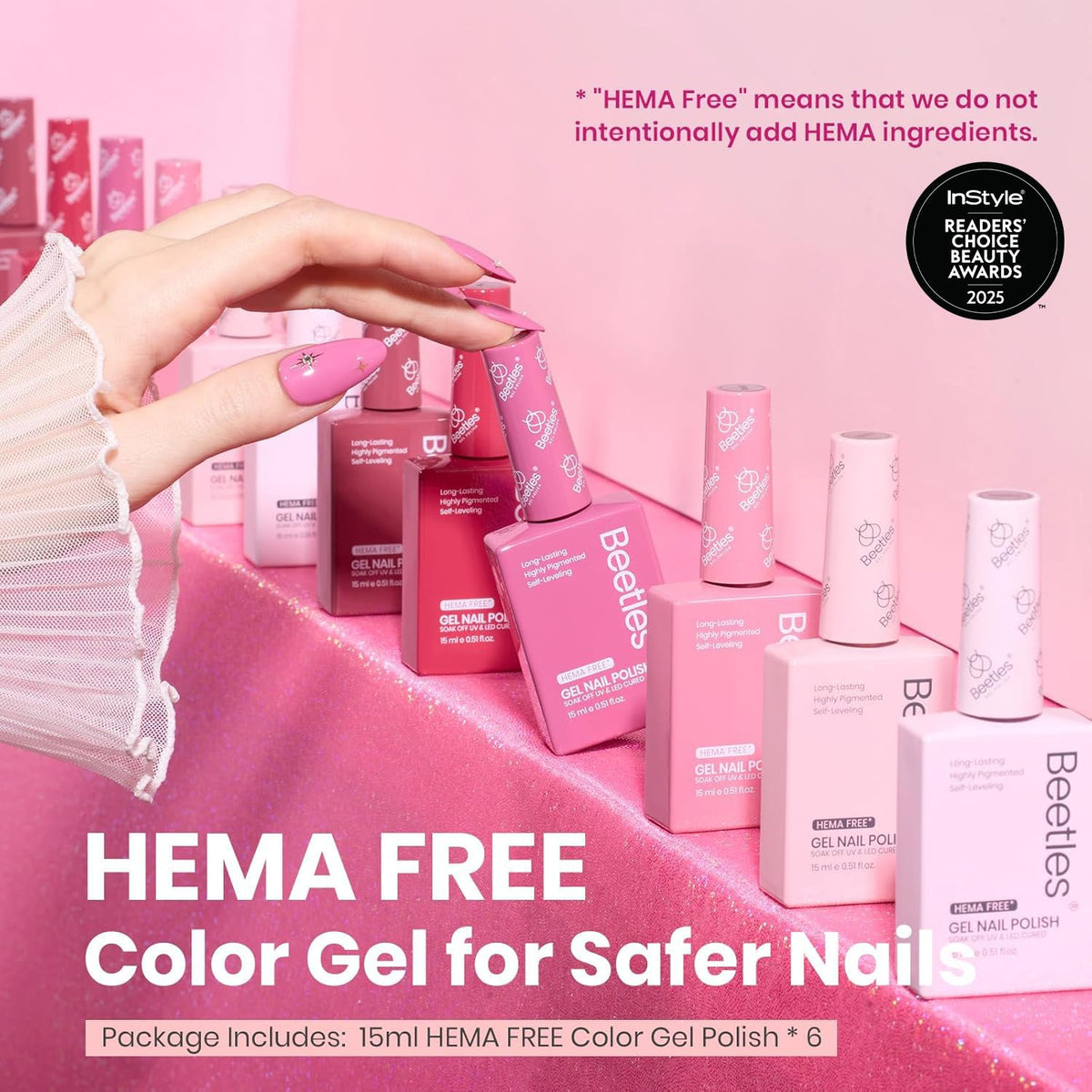 Beetles Romantic Blush soft light pink bottle ideal for subtle everyday nails