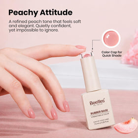 Beetles Rubber Base Gel Set demonstrates 5-in-1 base gel usage for streamlined at-home manicures