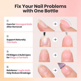 Beetles Rubber Base Gel Set application on nails showing smooth, even finish