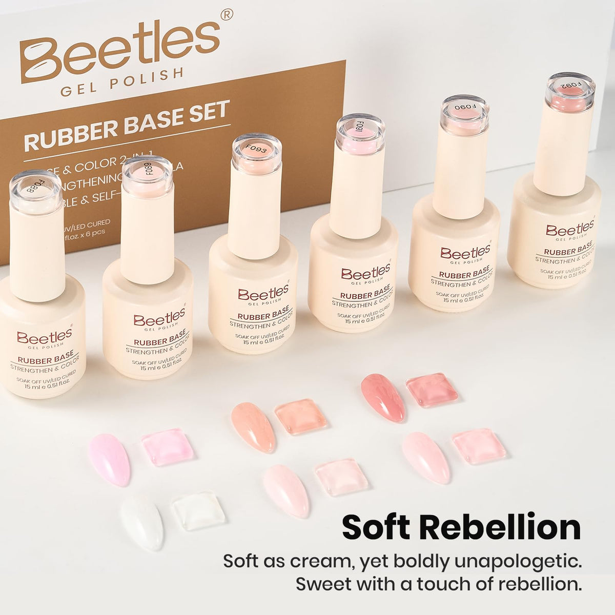 Beetles Rubber Base Gel Set self-leveling layer creates even surfaces