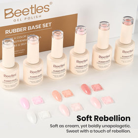 Beetles Rubber Base Gel Set self-leveling layer creates even surfaces