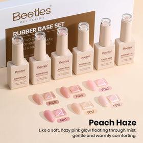 Beetles Rubber Base Gel Set self-leveling texture smooths nail surfaces