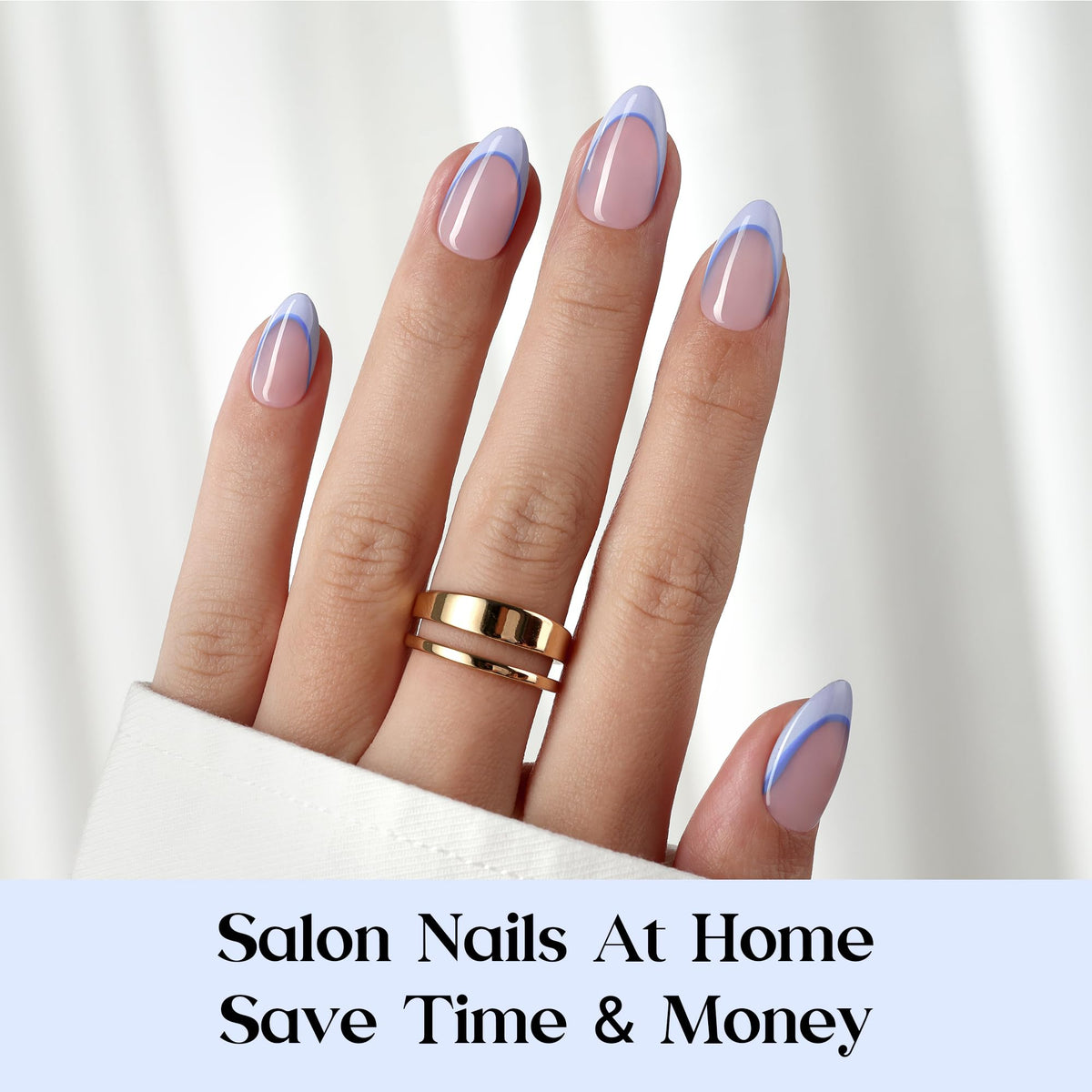 Beetles short almond shape nails for a comfortable, versatile look.