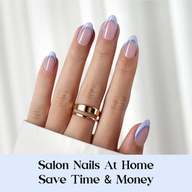Beetles short almond shape nails for a comfortable, versatile look.