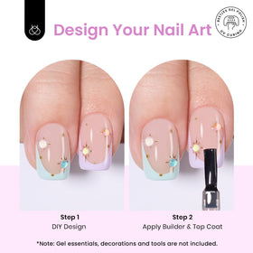 Short square Beetles nail tips ready for quick, durable wear