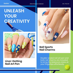 Beetles sports nail charms add playful Blokecore accents to nails.
