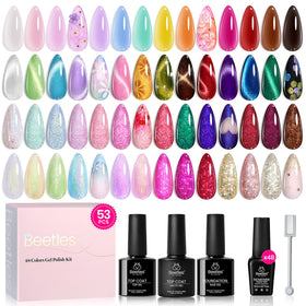 Beetles Spring Gel Nail Polish Set with cat-eye colors for salon-quality nails at home