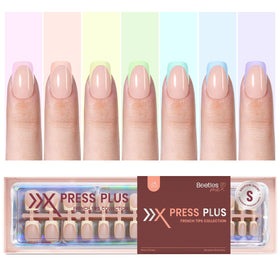 Beetles Spring Press On Nails kit with 224 pieces in seven colors for at-home manicures
