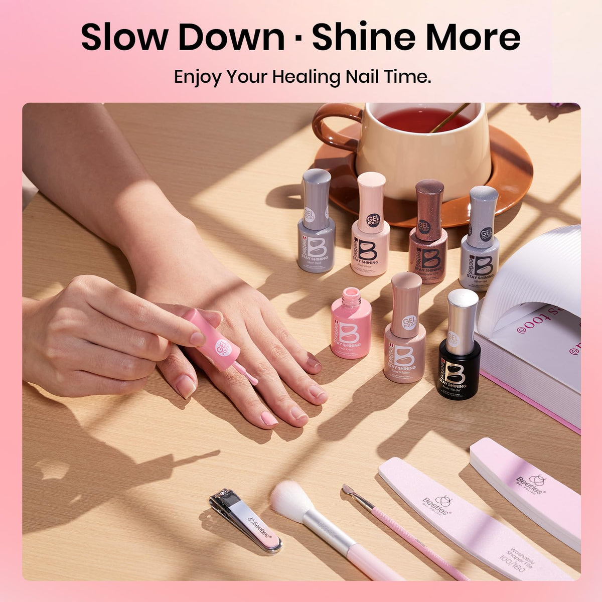 Beetles Stay Shining glossy top coat for lasting shine