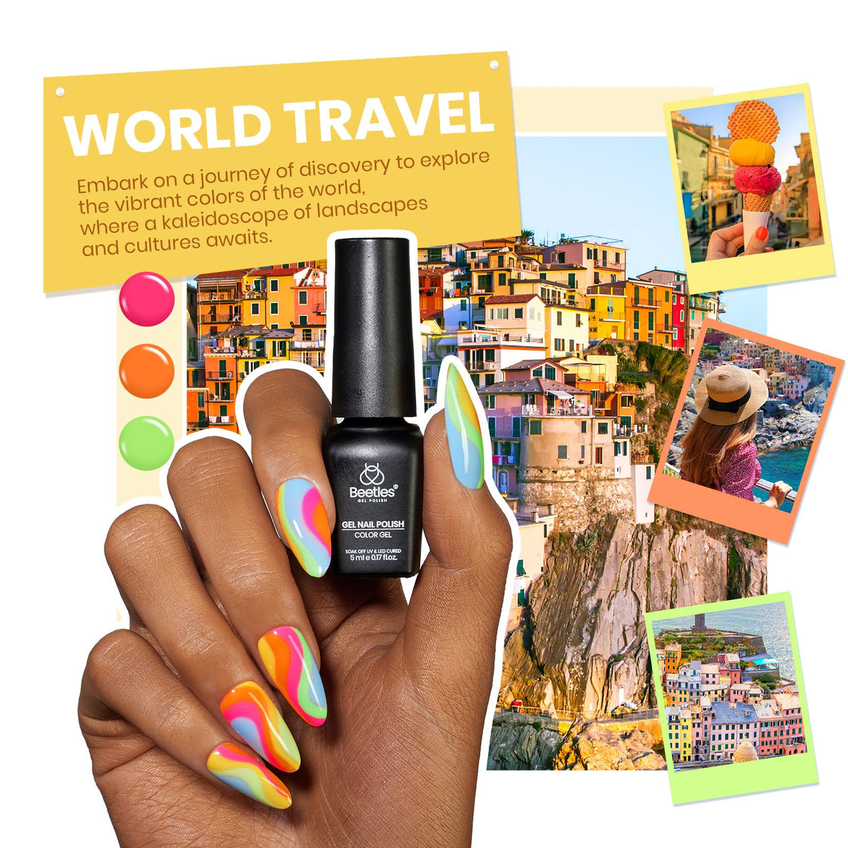 Beetles Summer Gel Nail Kit arranged as a gift-ready set for beauty lovers