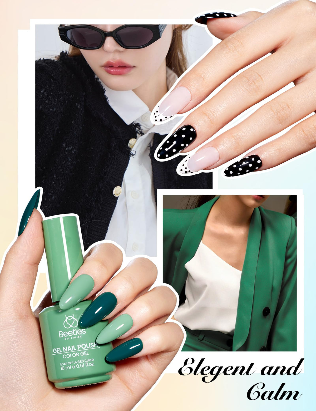Beetles Gel Polish base coat applying for smooth, even nail foundations.