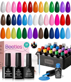 Beetles Summer Gel Polish Set color palette for vibrant spring and summer looks.
