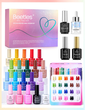 Beetles Gel Polish top coat finishing for durable, glossy results.