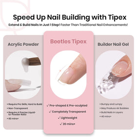 Beetles Tipex tips offer durable, high-density acrylic for everyday wear.
