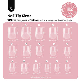 Beetles Tipex 192-piece tip box offers 16 sizes for personalized fits.