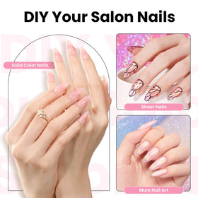 Beetles Tipex complete kit offering salon-style nail extensions at home.