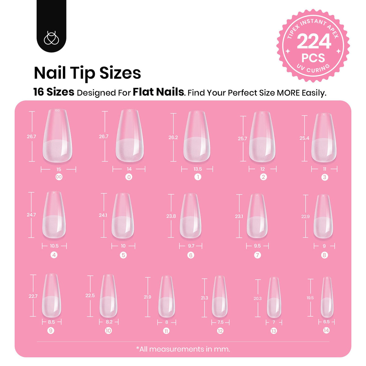 Beetles Tipex half-matte texture boosts tip adhesion.