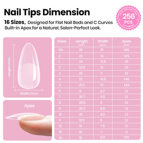 Beetles Tipex Lite flat-nail friendly design fits flat nails well