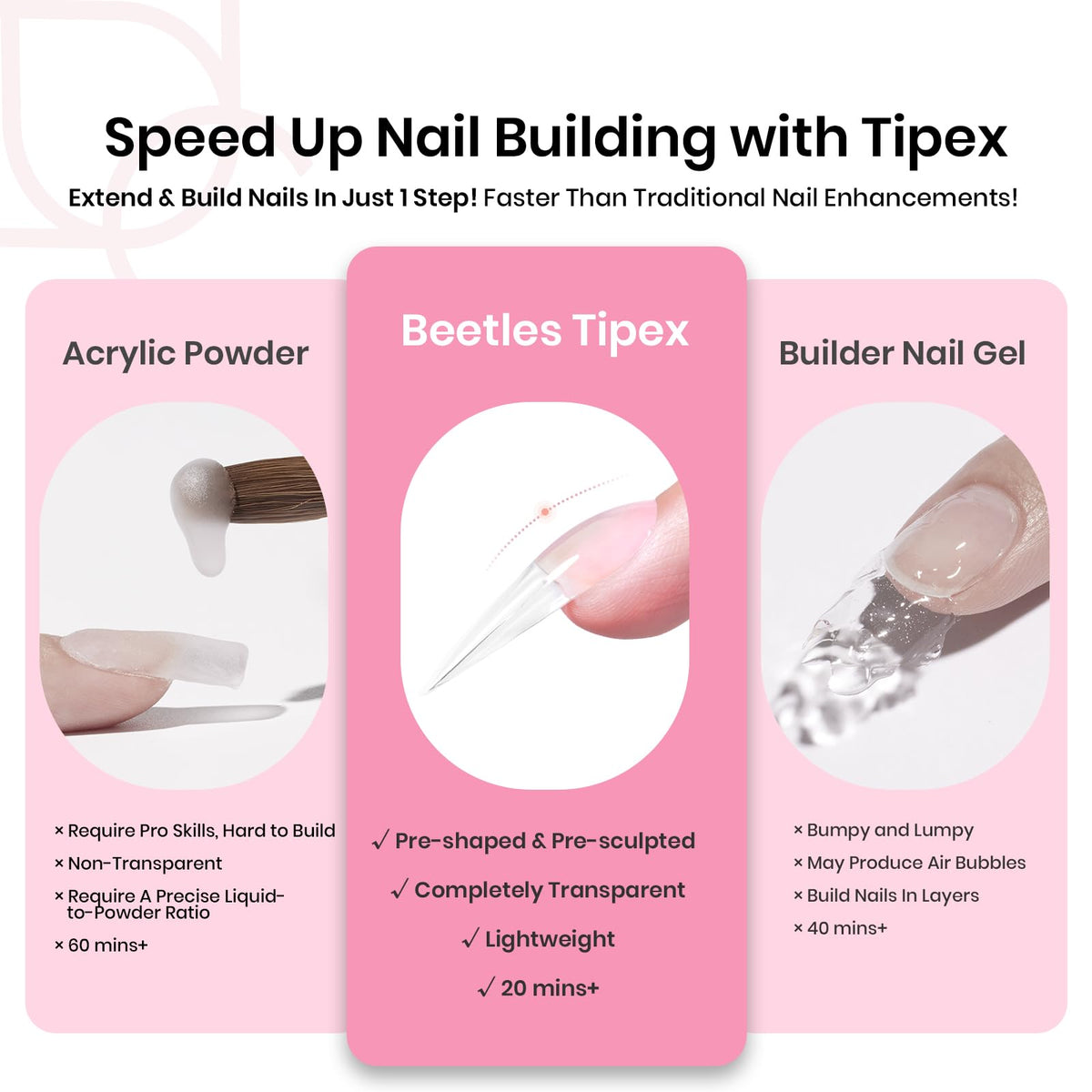 Beetles Tipex nail file set for shaping and finishing tips