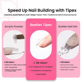 Beetles Tipex nail file included for shaping and finishing.