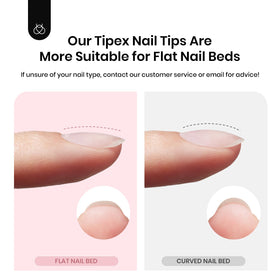 Beetles Tipex tips work with standard gel glue for secure adhesion.