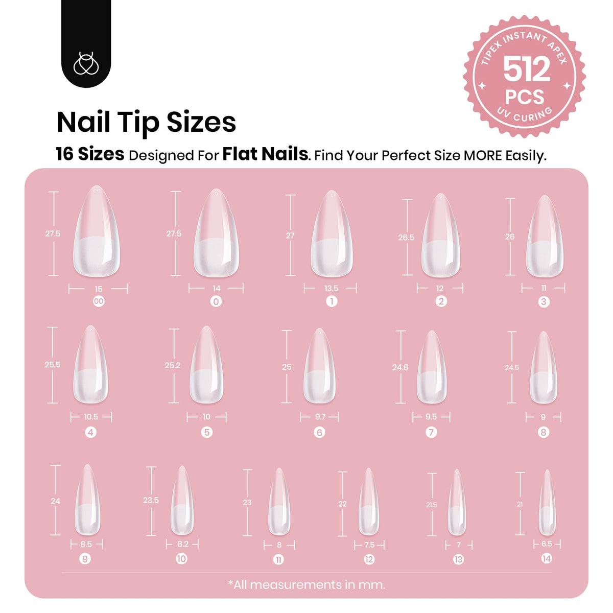 Beetles Tipex Durable, odorless material for long-wearing nail extensions.