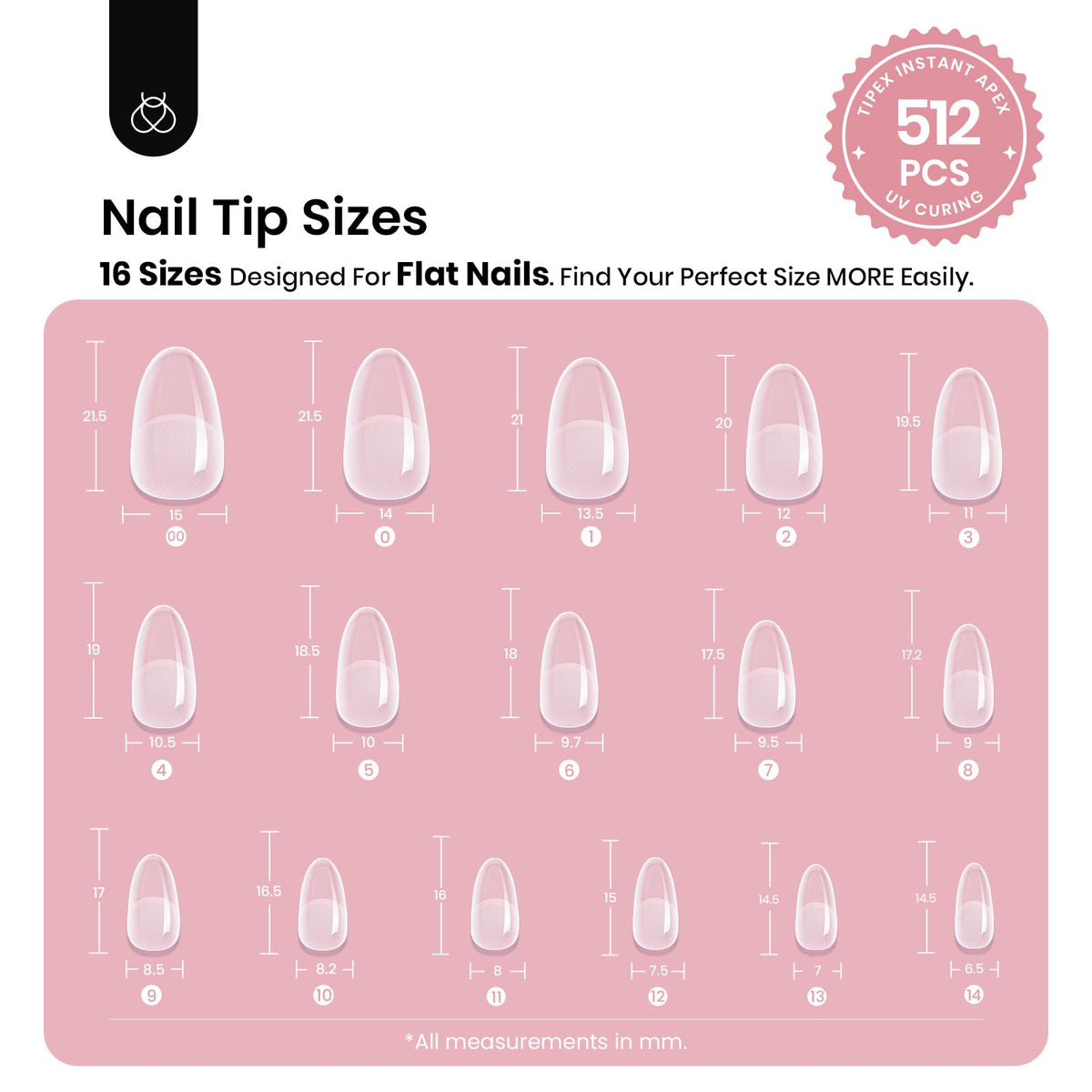 Beetles Tipex pre-etched gel nails tips for easy nail building