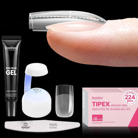 Beetles Tipex short-square tips for secure extensions.