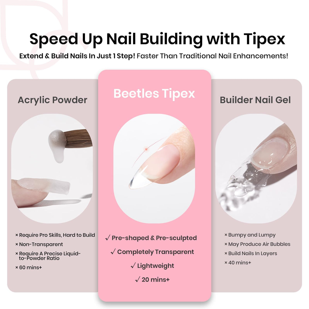 Beetles Tipex thick tip for added strength and durability.