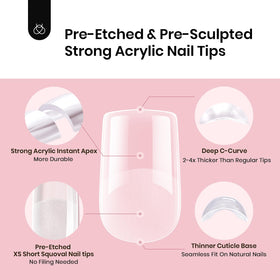 Beetles Tipex thick tips compatible with standard gel glue for secure adhesion.