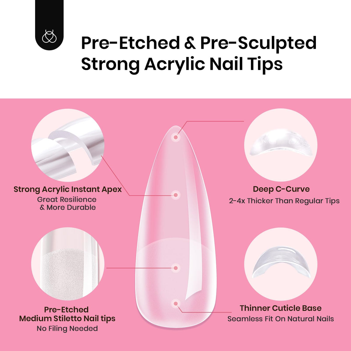 Beetles Tipex tips with textured surface for better grip