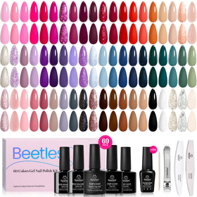 Beetles Transcendent Allure gel polish kit front view with 60 colors for easy choosing