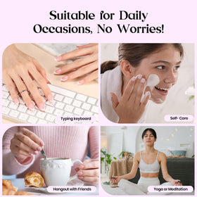 Beetles press-on nails suit travel, dating, work, and daily routines.