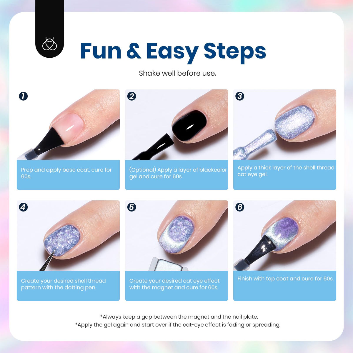 UV/LED curing guidance for Beetles gel polish application.