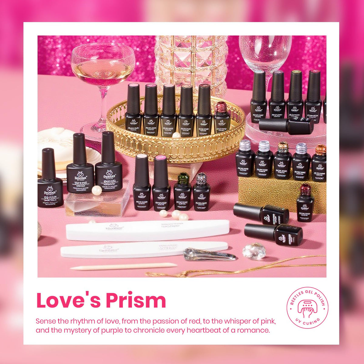 Beetles Valentine nail tools kit for at-home manicure
