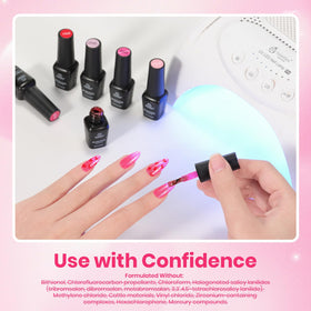 Beetles white glitter pink polish for festive nail art