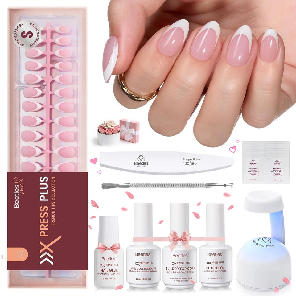 Beetles X Press gel nail kit open package for at-home manicure setup